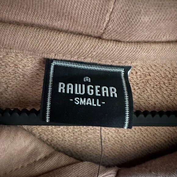 Raw Gear Size S Sweatshirt Salmon‎ Cotton Gorilla Pocket Hoodie Drawstring - Picture 8 of 8